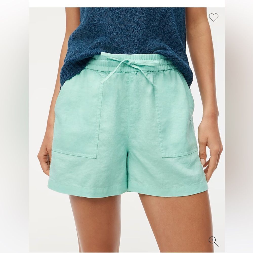 XXL NWT J.Crew Mint green Linen-blend drawstring short spring shorts